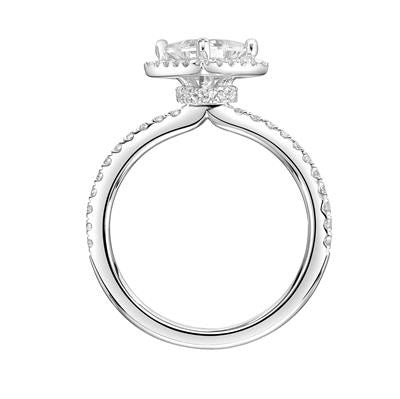 ArtCarved "Joy" White 14 Karat Gold Diamond Engagement Ring Mounting Size 6.5 - view 3