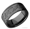 Lashbrook Black Zirconium Claddagh Celtic Wedding Band Size 10 *