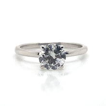  Diamond Designs White 18 Karat Gold Solitaire Diamond Engagement Ring Size 6.5 *