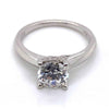 Ritani White 18 Karat Gold Diamond Engagement Ring Mounting Size 6.5 *