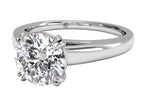 Ritani White 14 Karat Gold Solitaire Engagement Ring Mounting Size 6.5 * - view 3