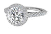 Ritani White 14 Karat Gold Diamond Engagement Ring Mounting Size 6.5 * - Diamond Designs