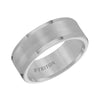 Triton White Tungsten Carbide Satin Wedding Band Size 10.5 *