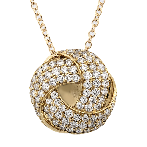 Simon G LP4953 Yellow Gold Diamond Pendant* - view 2