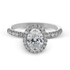 Simon G. MR2905 White Gold Diamond Halo Engagement Ring Mounting Size 6.5*