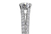 Ritani White 14 Karat Gold Diamond Engagement Ring Mounting Size 6.5 * - view 4