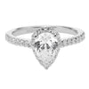 ArtCarved White 14 Karat Gold Diamond Engagement Ring Mounting Size 6.5 *