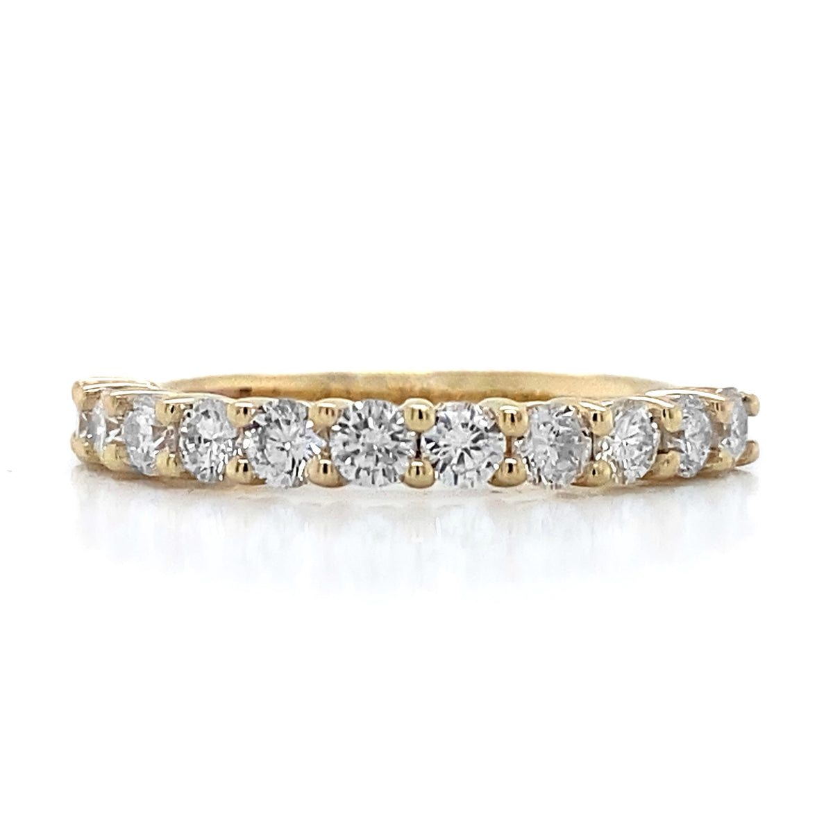 Yellow 14 Karat Gold Wedding Band Size 6.5 0.83ctw