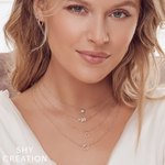 Shy Creation Yellow 14 Karat Gold Diamond Necklace* - view 2