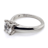 Ritani White 18 Karat Gold Diamond Engagement Ring Mounting Size 6.5 *