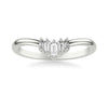 ArtCarved White 14K Gold Baguette Diamond Tiara Curved Wedding Band Size 6.5*