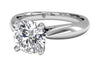 Ritani White 14 Karat Gold Solitaire Engagement Ring Mounting Size 6 *