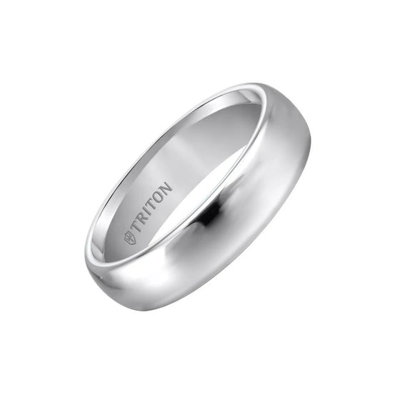 Triton Grey Tungsten Carbide Domed Wedding Band Size 10 *