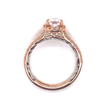 ArtCarved "Falyn" White & Rose 14 Karat Gold Diamond Engagement Ring Mounting Size 6.5 - view 3