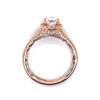 ArtCarved White & Rose 14 Karat Gold Diamond Engagement Ring Mounting Size 6.5 *