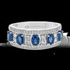 Zeghani White 14 Karat Gold Sapphire & Diamond Cluster Ring *