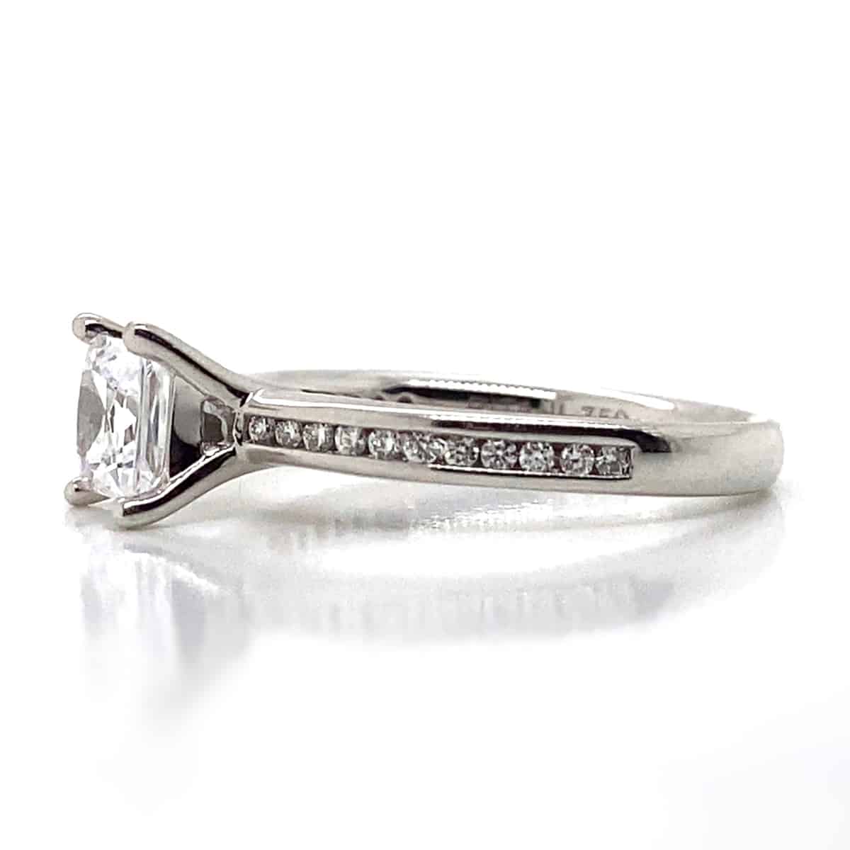 Ritani White 18 Karat Gold Diamond Engagement Ring Mounting Size 6.5 * - view 2