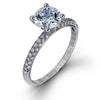 Simon G. MR1577 White Gold Diamond Accented Engagement Ring Mounting Size 6.5*