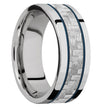Lashbrook White Titanium Carbon Fiber Wedding Band Size 10 *