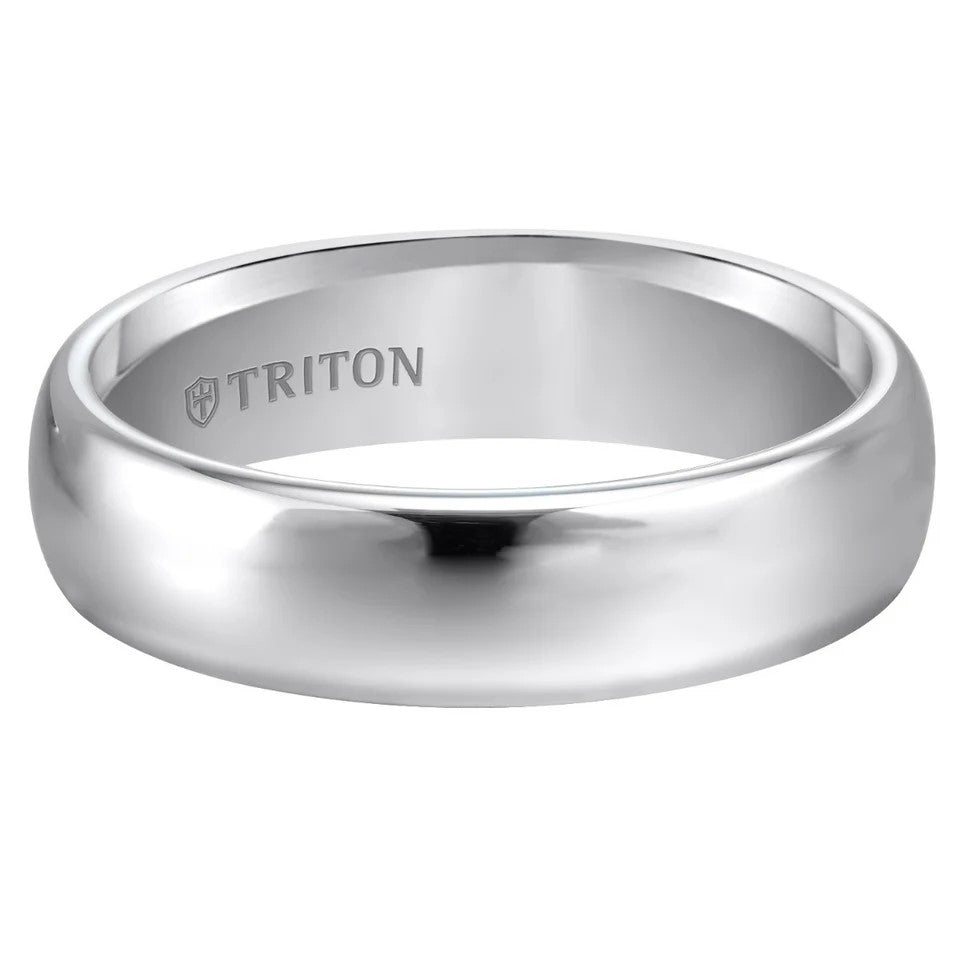 Triton Grey Tungsten Carbide Domed Wedding Band Size 10 * - view 2