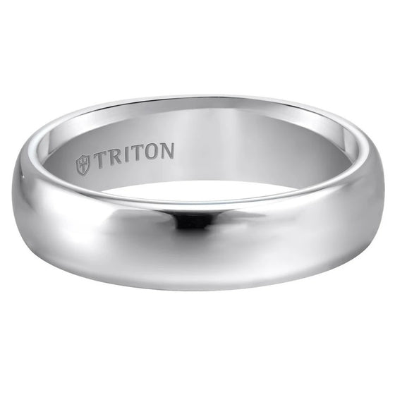 Triton Grey Tungsten Carbide Domed Wedding Band Size 10 *