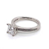 Ritani White 18 Karat Gold Diamond Engagement Ring Mounting Size 6.5 * - Diamond Designs