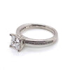 Ritani White 18 Karat Gold Diamond Engagement Ring Mounting Size 6.5 *