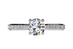 Ritani White 14 Karat Gold Diamond Engagement Ring Mounting Size 6.5 * - view 4