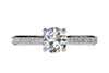 Ritani White 14 Karat Gold Diamond Engagement Ring Mounting Size 6.5 * - view 4