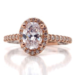 ArtCarved "Falyn" White & Rose 14 Karat Gold Diamond Engagement Ring Mounting Size 6.5 - view 4