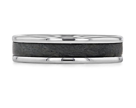 Triton Grey Tungsten Carbide Carbon Fiber Wedding Band Size 10 *