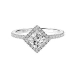 ArtCarved "Joy" White 14 Karat Gold Diamond Engagement Ring Mounting Size 6.5 - view 2