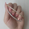 1ct White 14K Gold Diamond Flexible Bangle Bracelet