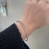 White 14 Karat Gold Diamond Bangle Bracelet