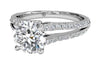Ritani White 14 Karat Gold Diamond Engagement Ring Mounting Size 6.5 * - view 2