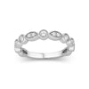 Diamond Designs White 18 Karat Gold Wedding Band Size 6.5 *