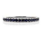 18K White Gold Sapphire, Diamond Wedding Bands, view 2, from Diamond Designs