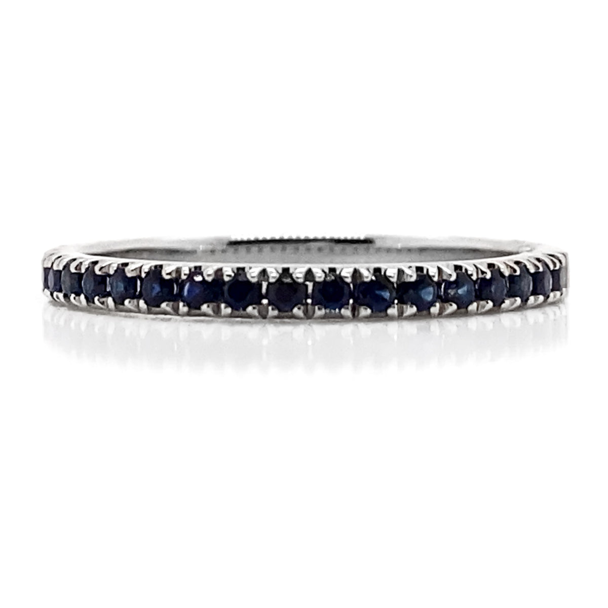 18K White Gold Sapphire, Diamond Wedding Bands, view 2, from Diamond Designs