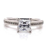 Ritani White 18 Karat Gold Diamond Engagement Ring Mounting Size 6.5 * - Diamond Designs