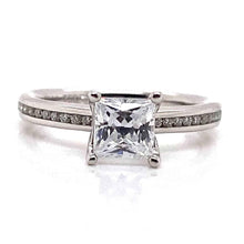 Ritani White 18 Karat Gold Diamond Engagement Ring Mounting Size 6.5 * - Diamond Designs