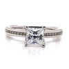 Ritani White 18 Karat Gold Diamond Engagement Ring Mounting Size 6.5 *