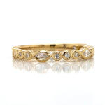 Yellow 18 Karat Gold Wedding Band Size 6.5 0.25ctw