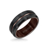 Triton Black & Brown Tungsten Carbide Wedding Band Size 10 *