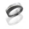 Lashbrook Damascus Steel Stripe Wedding Band Size 10 *