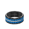 Triton Black Tungsten Carbide Basket Weave Wedding Band Size 10 *