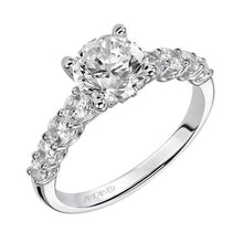  ArtCarved White 14 Karat Gold Diamond Engagement Ring Mounting Size 6.5 * - Diamond Designs
