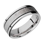 Lashbrook White Cobalt Chrome Meteorite Wedding Band Size 10 *