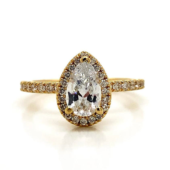 Diamond Designs Yellow 18 Karat Gold Diamond Engagement Ring Mounting Size 6.5 *