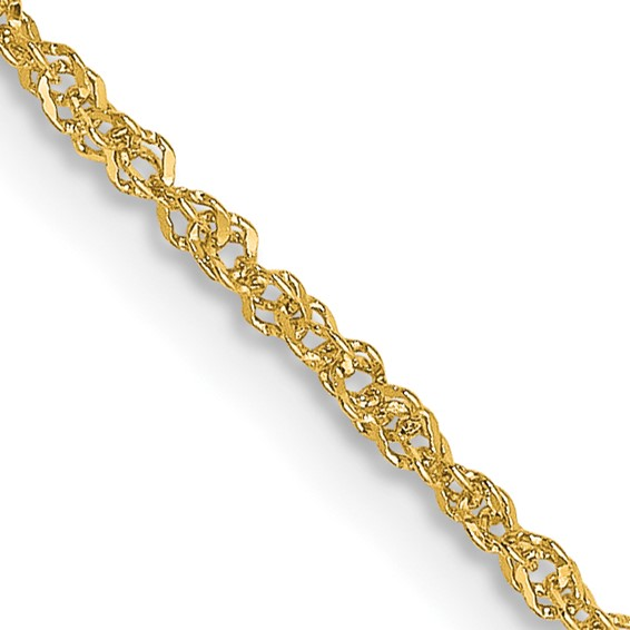 14 Karat Yellow Polished 16" Rope Chain.