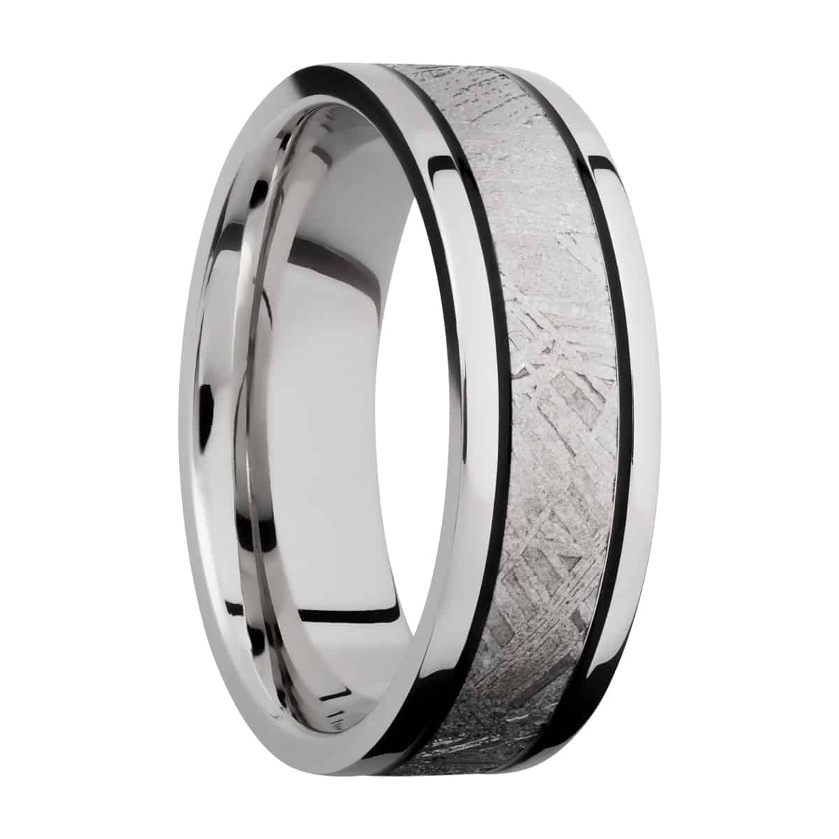 Lashbrook White Cobalt Chrome Meteorite Wedding Band Size 10 * - view 2